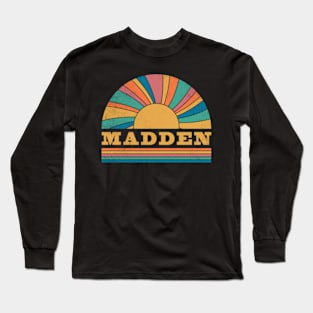 Graphic Madden Proud Name Distressed Birthday Vintage Style Long Sleeve T-Shirt